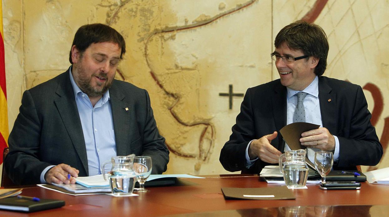 Oriol Junqueras y Carles Puigdemont, en marzo de 2016