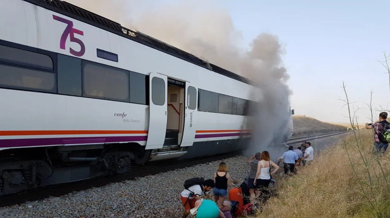 El tren ha descarrilado en Torrijos