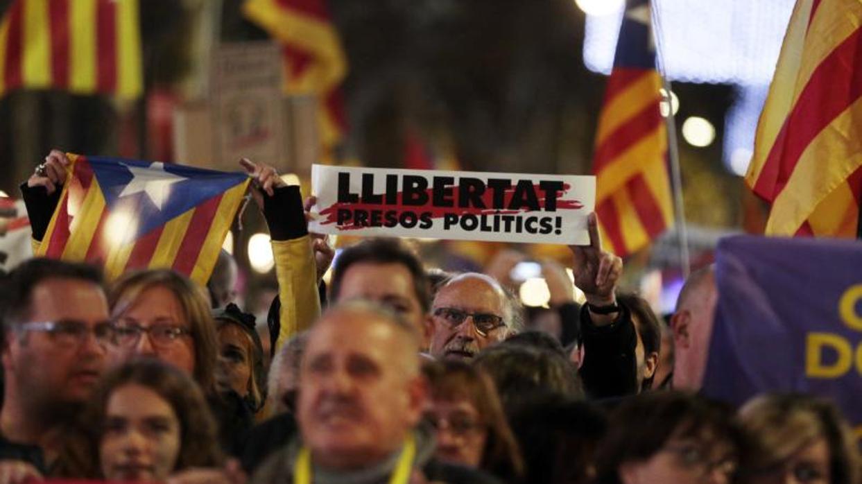 Manifestación soberanista el pasado diciembre en Barcelona