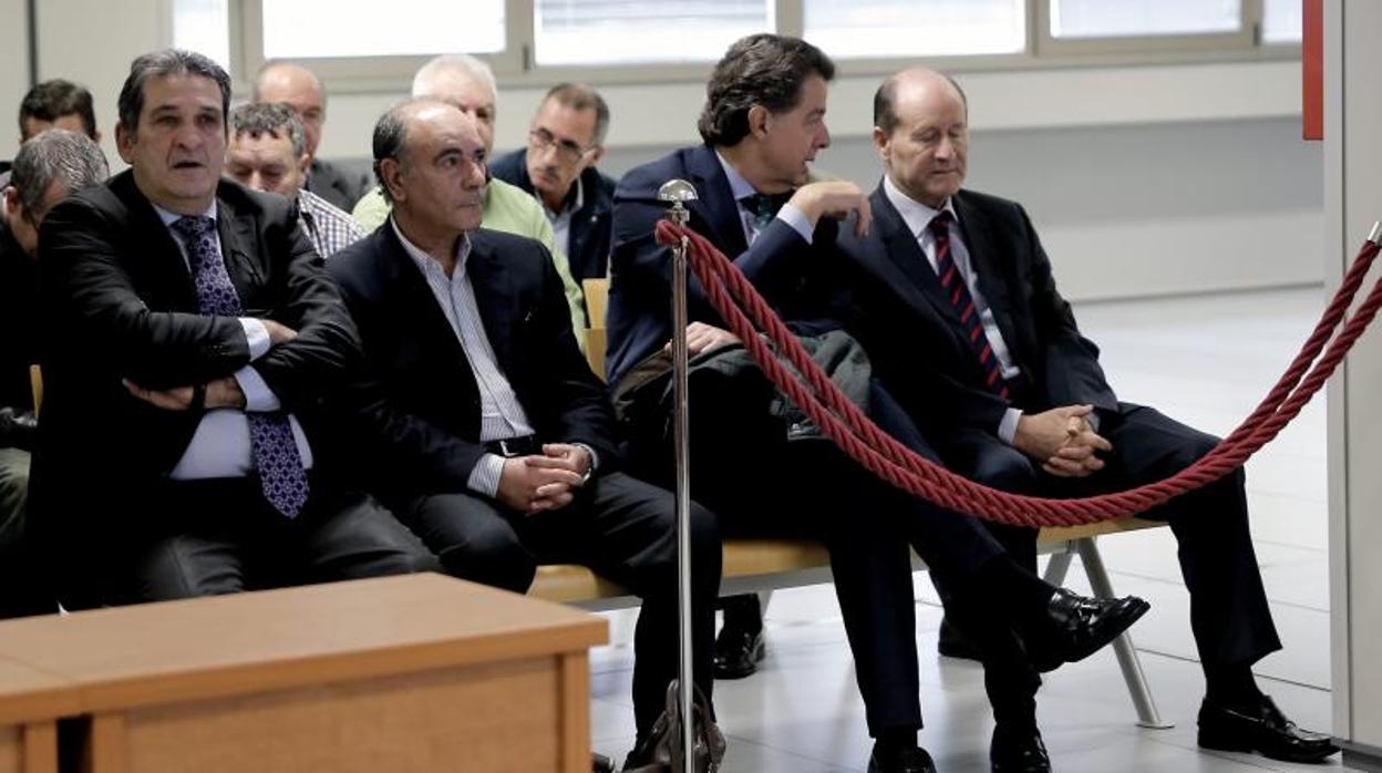 Antonio Rincón, Justo Valverde, Miquel Navarro y Luis Esteban, en el juicio del caso Terra Mítica