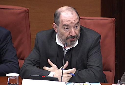 El director de TV3, Vicent Sanchis, en el Parlament