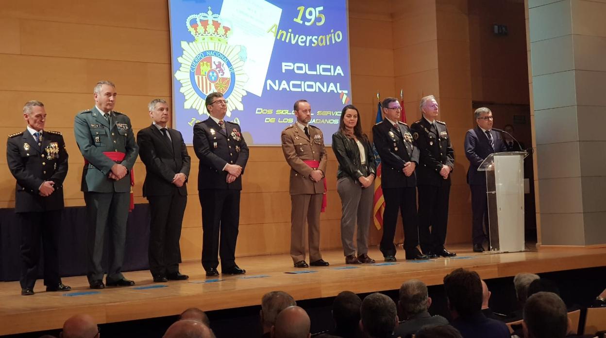 Imagen del acto de celebración del 195 aniversario del Cuerpo de Policía Nacional