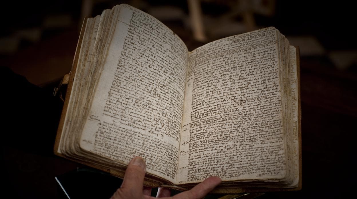 Imagen de archivo de un manuscrito de sermones de San Vicente Ferrer