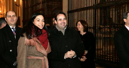 Paco Núñez, este miércoles en la catedral de Toledo junto a Claudia Alonso