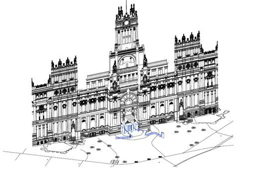 Carmena reforma el Patio de Operaciones de Cibeles en el centenario del palacio