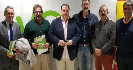 Mastral, Cabrera, Artiles, Ricardo Baña, Moyano y López, dirección de Vox en Las Palmas