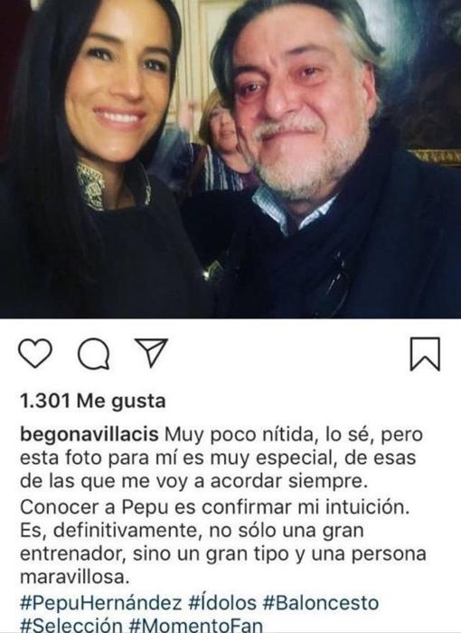 Publicación eliminada de Begoña Villacís en Instagram