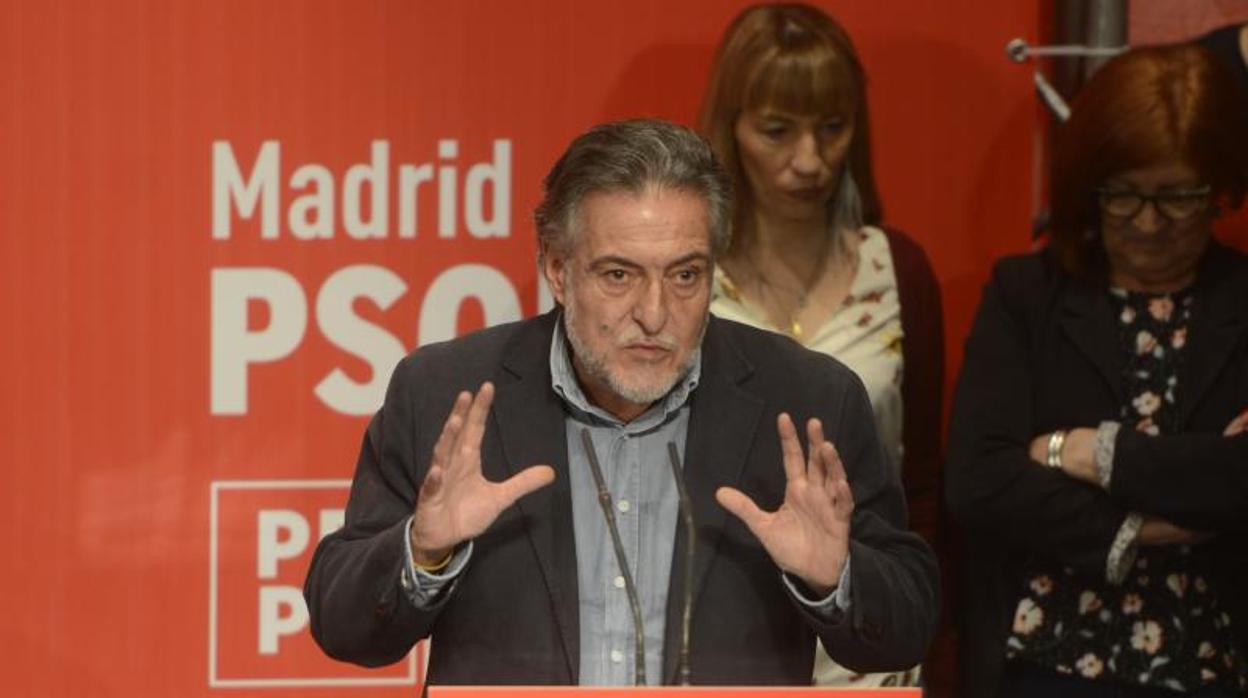 Pepu Hernández, en el acto de presentación de su candidatura en el Teatro de La Latina