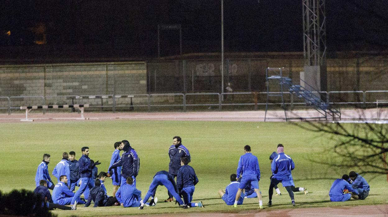 Entrenamiento de la Arandina, en una imagen de archivo