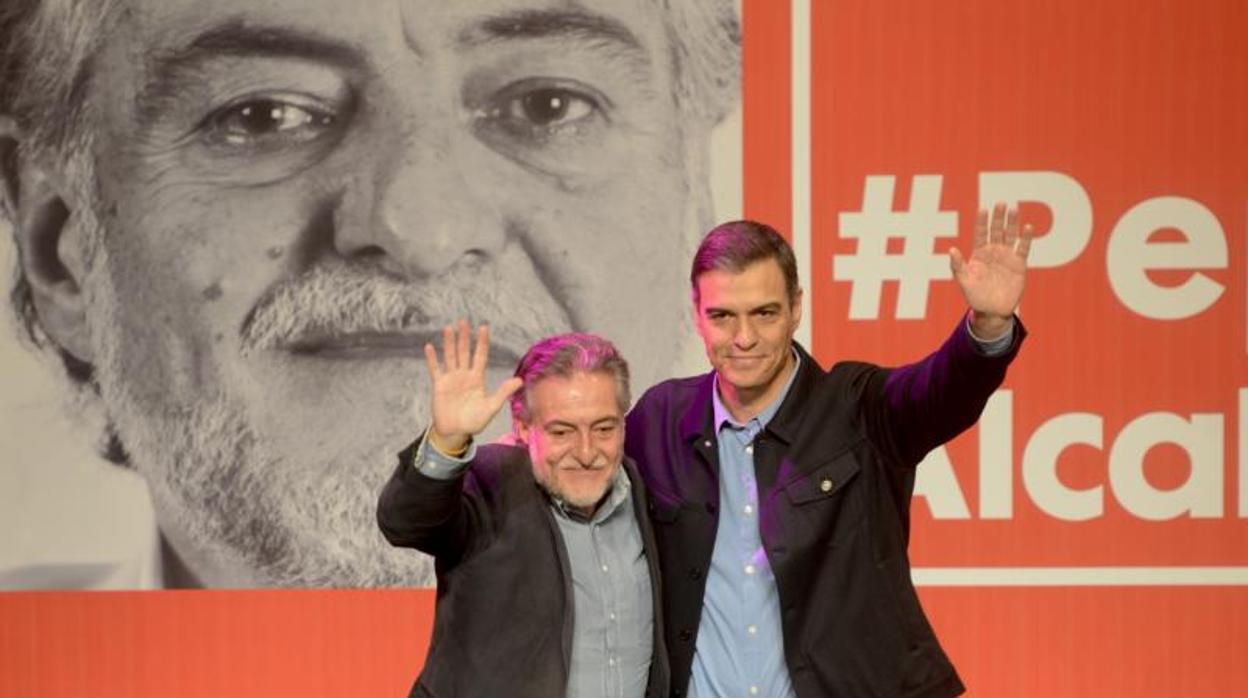 Pepu Hernández y Pedro Sánchez, este domingo, en el Teatro de La Latina