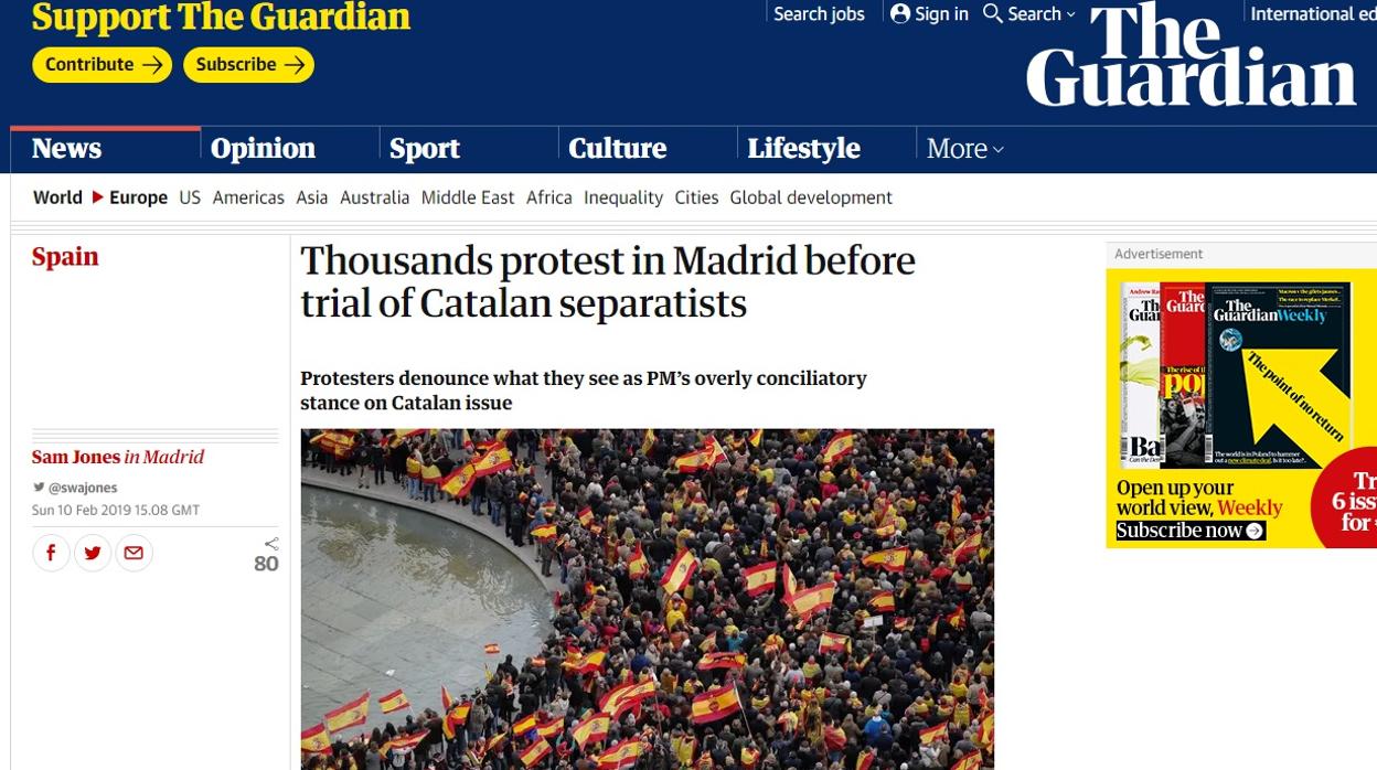 Medios internacionales se hacen eco de la manifestación en Madrid a favor de la unidad de España