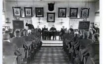 Una de las aulas del reformatorio de Ocaña, que desde 1914 estaba orientado hacia la reinserción de presos menores de treinta años (Archivo Municipal de Toledo
