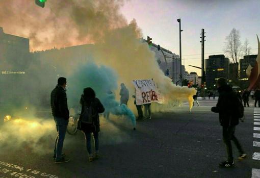 Acción de los CDR en Barcelona