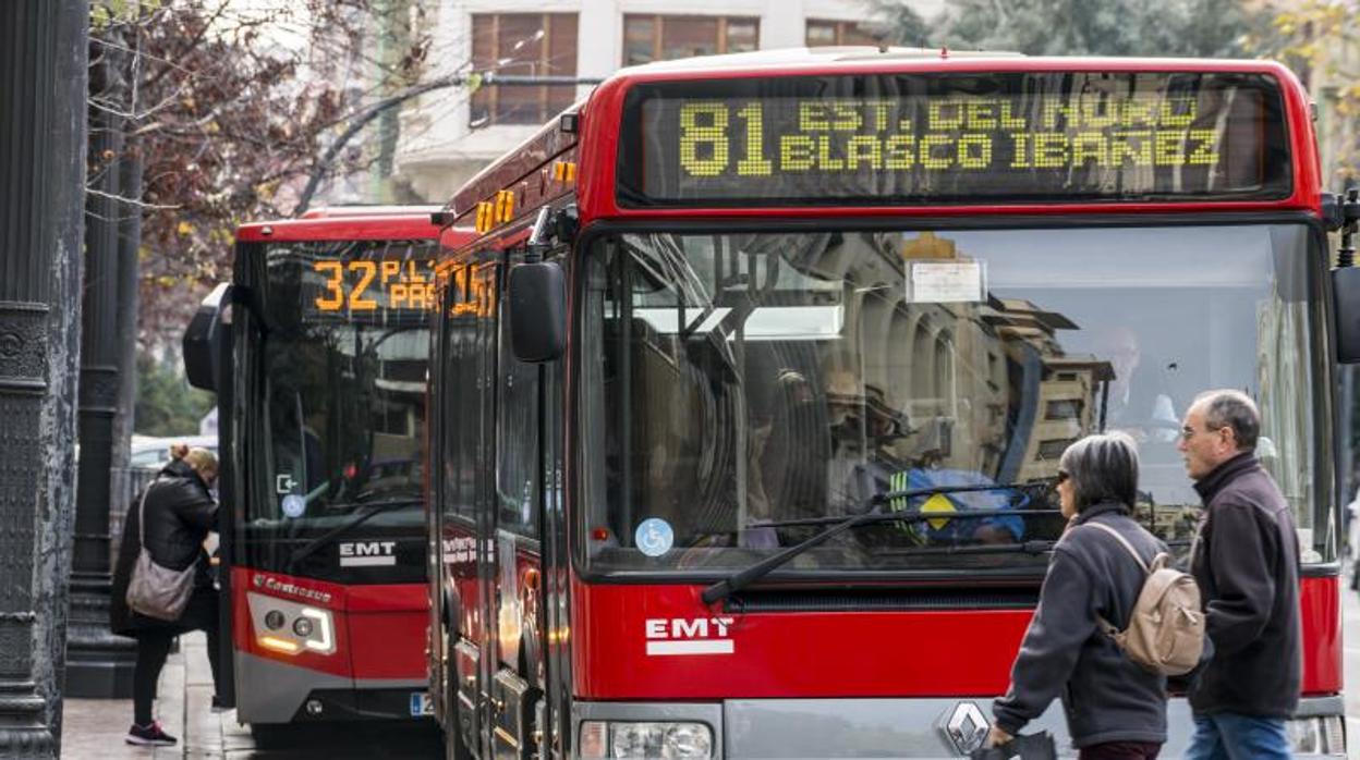 Autobuses de la EMT en Valencia