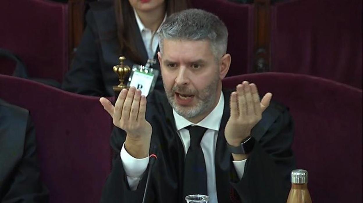 El letrado de Oriol Junqueras, Andreu Van den Eynde, en el juicio al «procés»