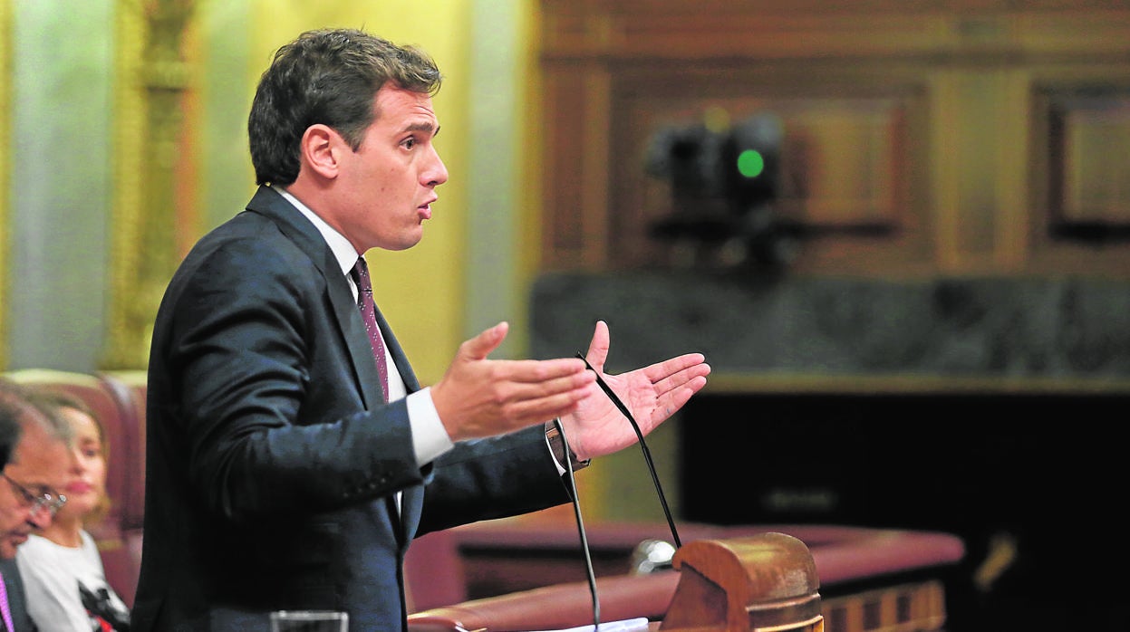 Albert Rivera, ayer en el último Pleno de la legislatura