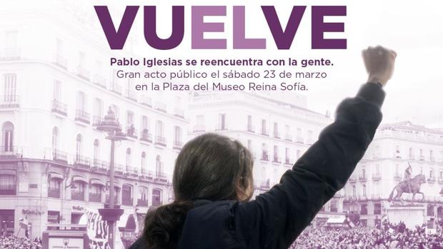 Iglesias retomará su actividad política el 23 de marzo con un acto en Madrid