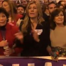 Begoña Gómez acude a la manifestación de Madrid junto a las ministras clamando contra la oposición