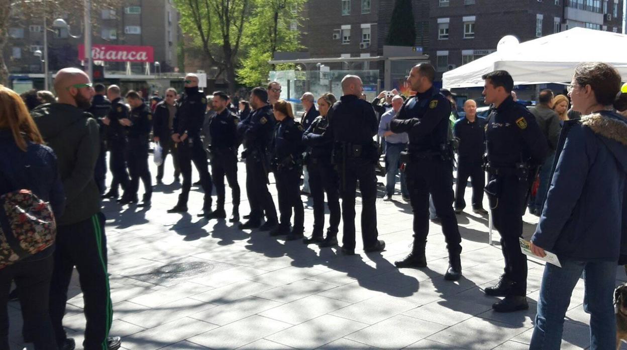 La Policía, desplegada el sábado en la plaza del Encuentro