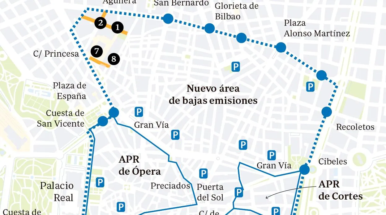 Mapa perimetral de Madrid Central