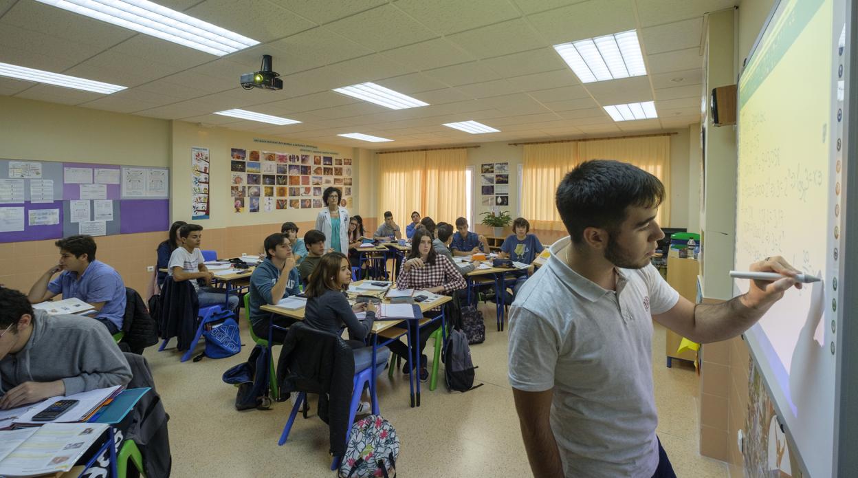 Clase de Matemáticas en un colegio soriano