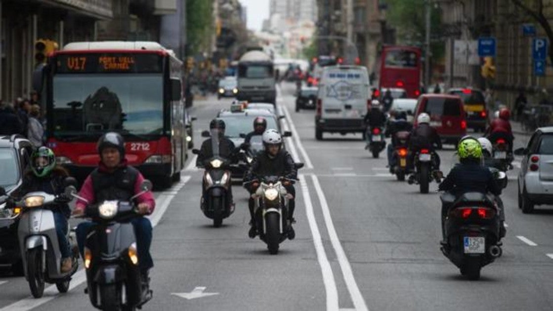 Tráfico en la Via Laietana, en Barcelona