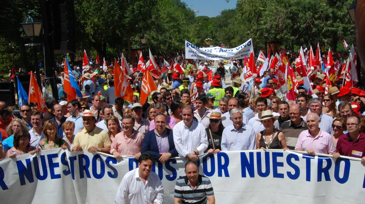 Imagen de archivo de la manifestación de junio de 2009 en Talavera