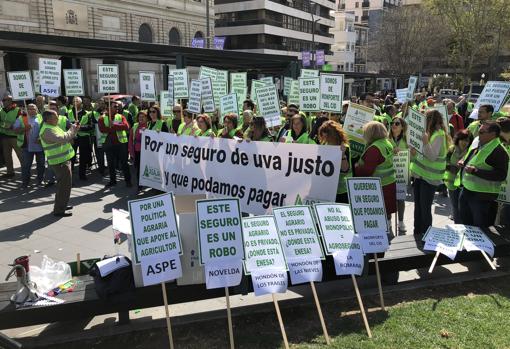 Un momento de la protesta por el coste del seguro