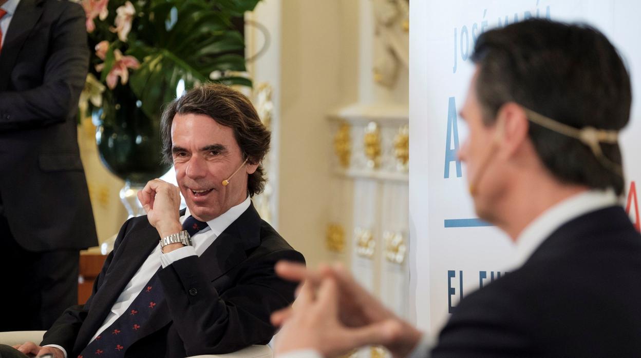 Aznar, con el exministro Soria, el viernes en Las Palmas de Gran Canaria