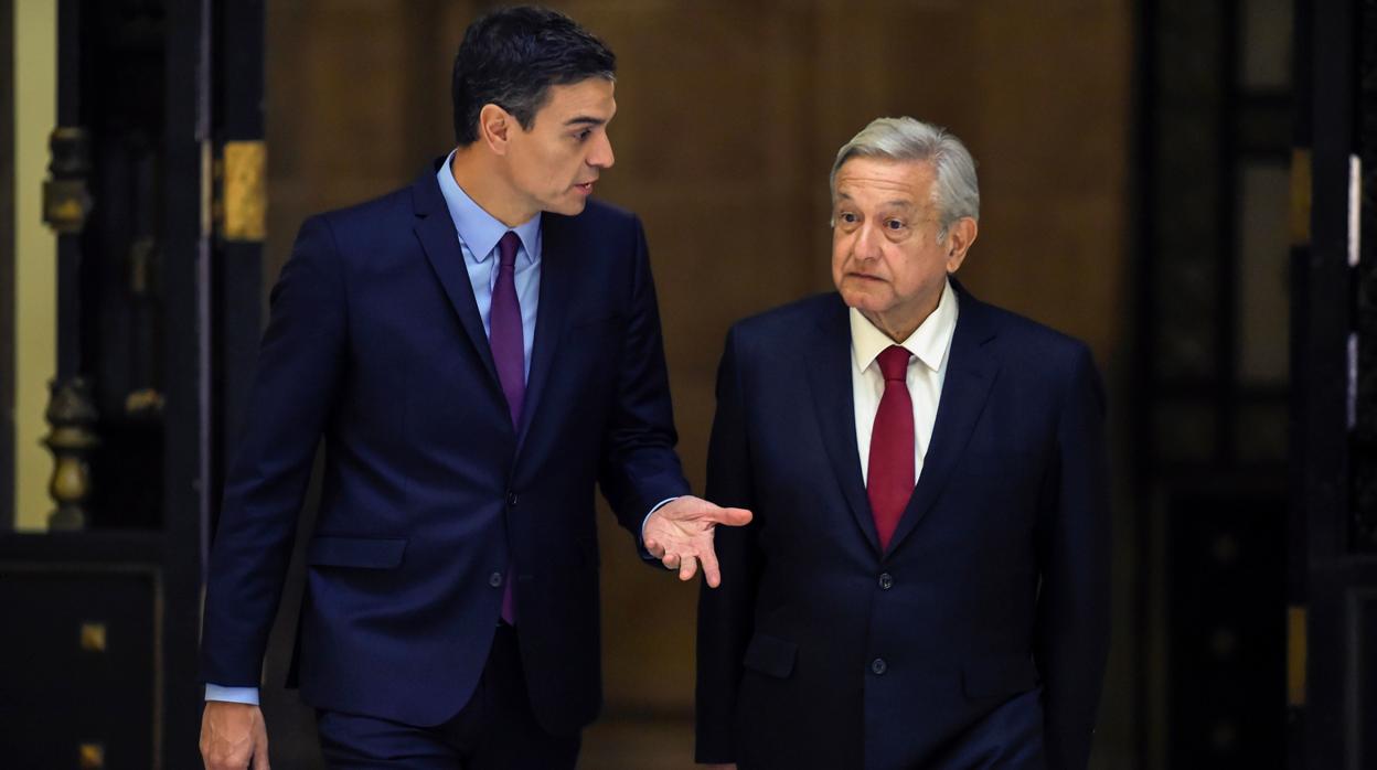 Pedro Sánchez y Andrés Manuel López Obrador, en una imagen de archivo