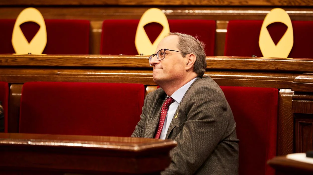 Quim Torra, en el Parlament de Catalunya