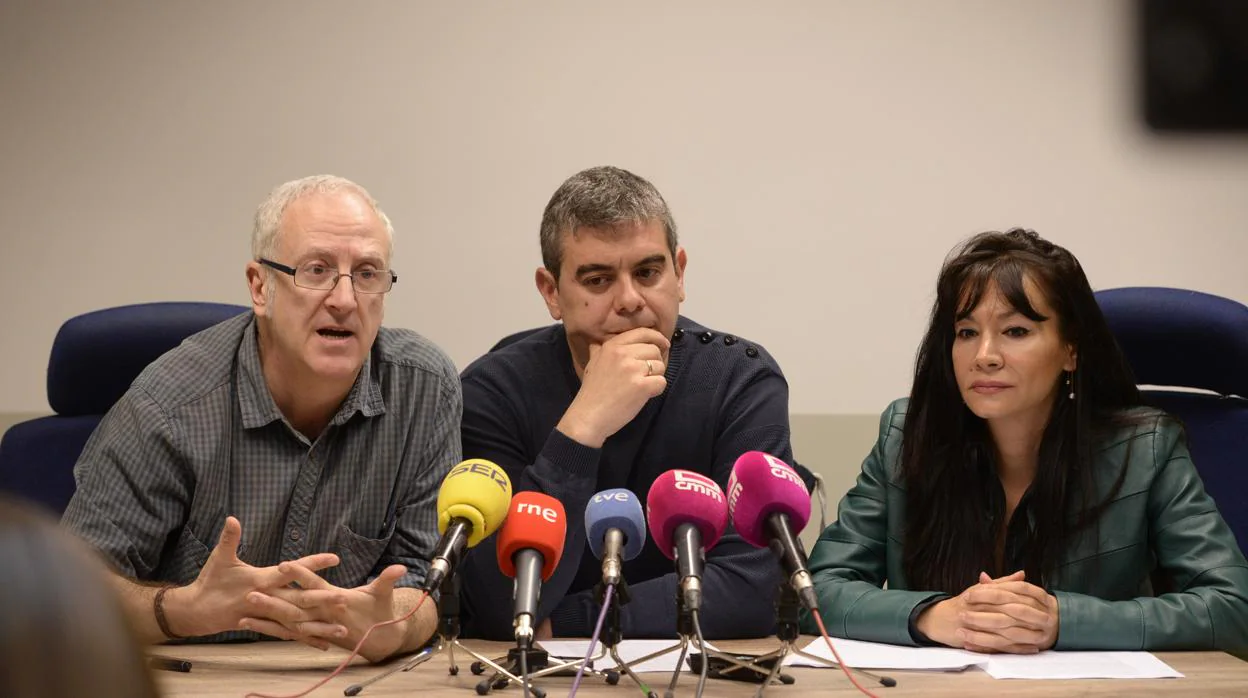 Luis Rodríguez, Diego Peral y Silvia Verde durante la rueda de prensa