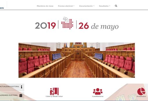 Página web de las elecciones autonómicas del 26 de mayo