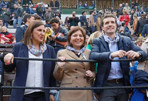 Catalá, Bonig y Casado, en una imagen de las pasadas Fallas