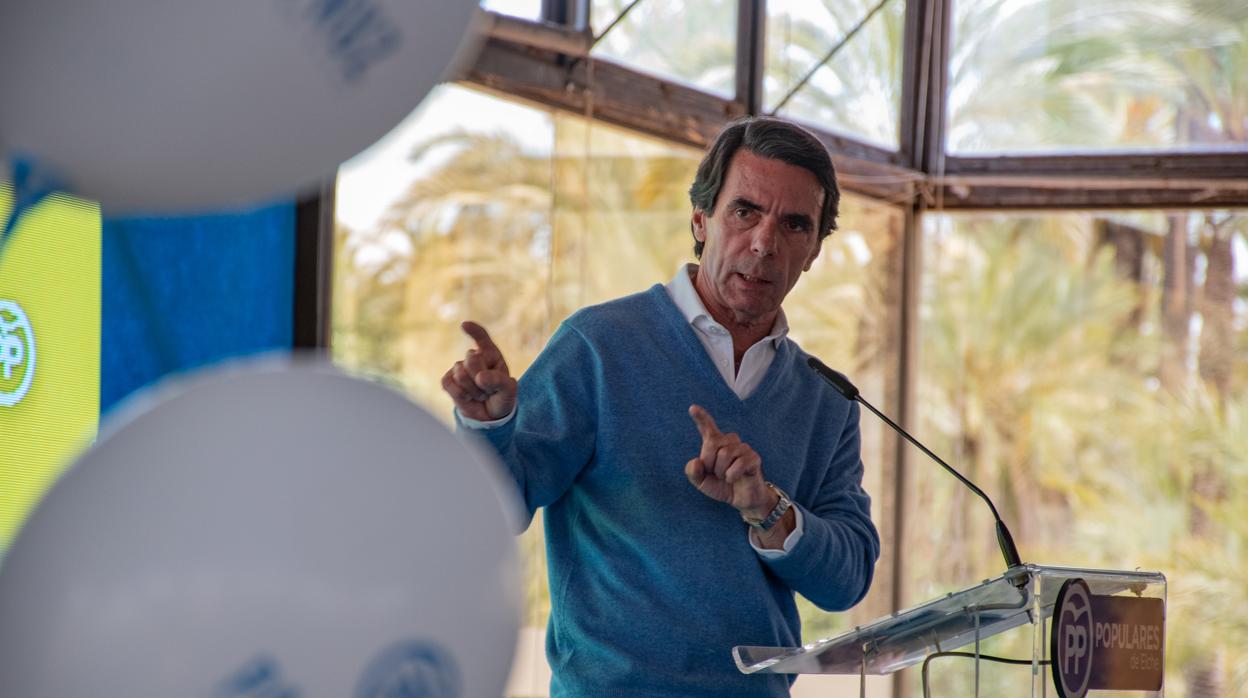 José María Aznar, en el acto celebrado este sábado en Elche