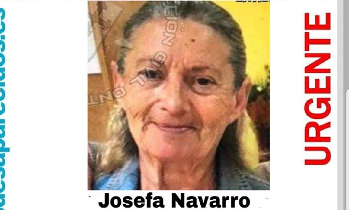 Josefa Navarro desapareció en la tarde de este jueves