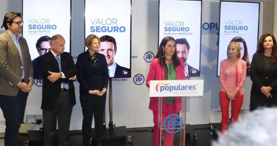 Sergio Ramos, Jorge Rodríguez, Pepa Luzardo, Bento, Australia Navarro y Rosa Viera