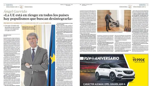 Garrido, hace dos semanas en ABC: «El único líder con capacidad para mejorar España es Pablo Casado»