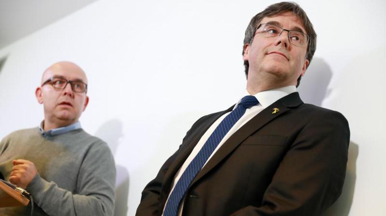 Puigdemont y Boye, durante un acto en Berlín