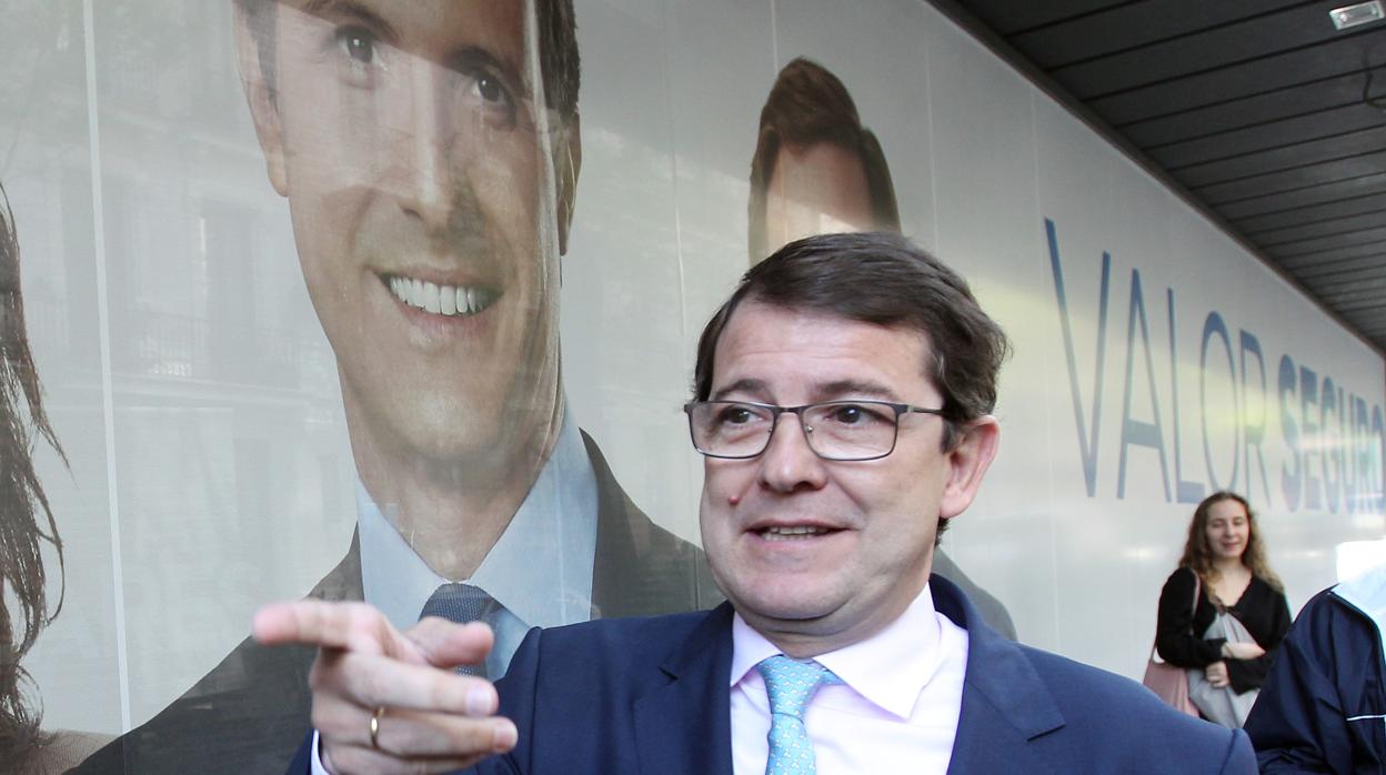 El presidente del PP de Castilla y León, Alfonso Fernández mañueco, asiste en Madrid al Comité Ejecutivo Nacional del partido