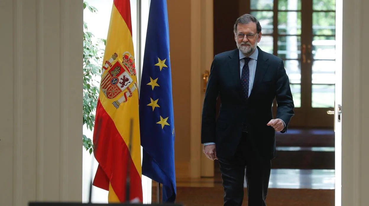 Mariano Rajoy en una de sus últimas comparecencias como presidente
