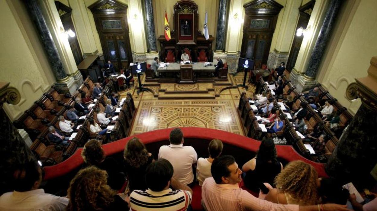 Un pleno celebrado en el Ayuntamiento de La Coruña