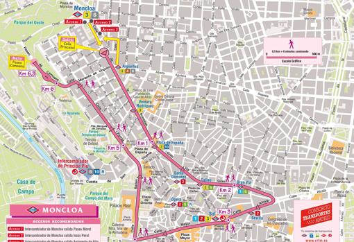 Recorrido de la XVI Carrera de la Mujer en Madrid