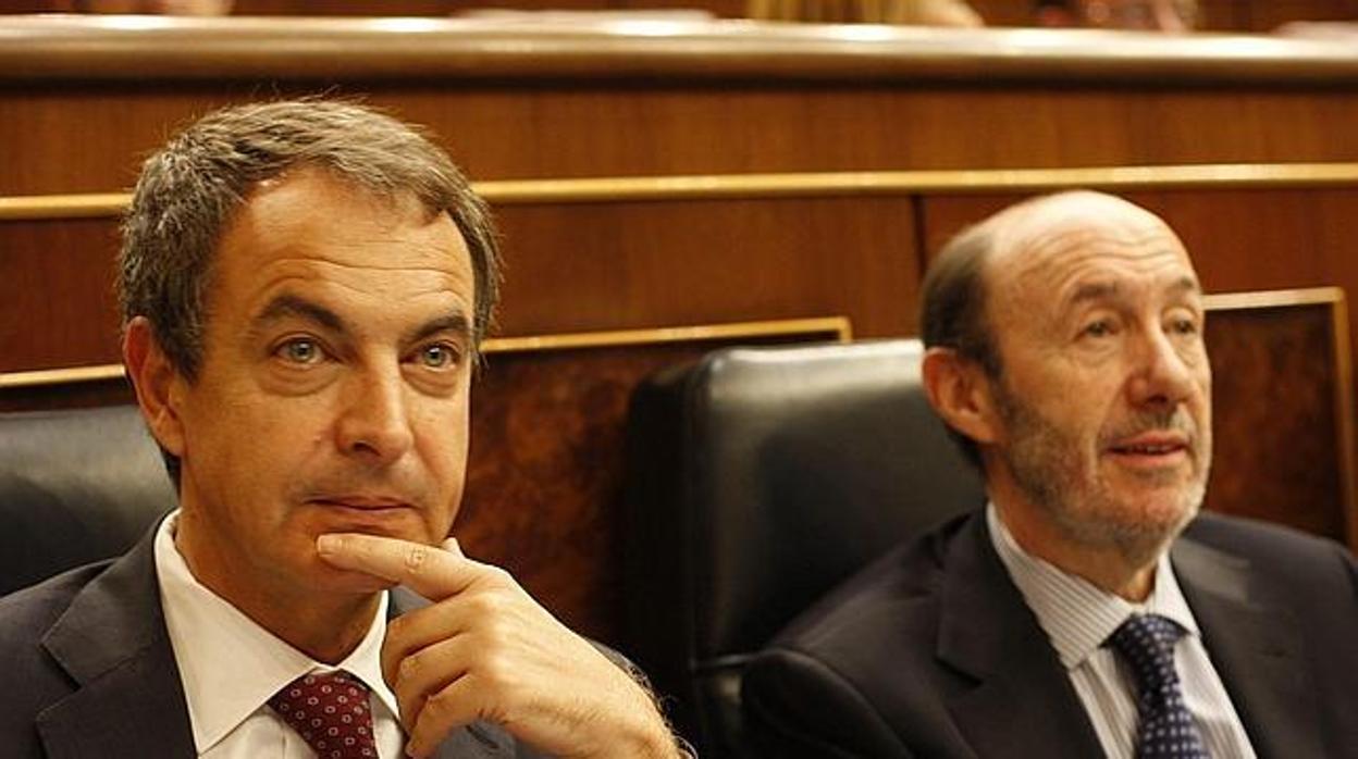 Zapatero y Rubalcaba, en el Congreso