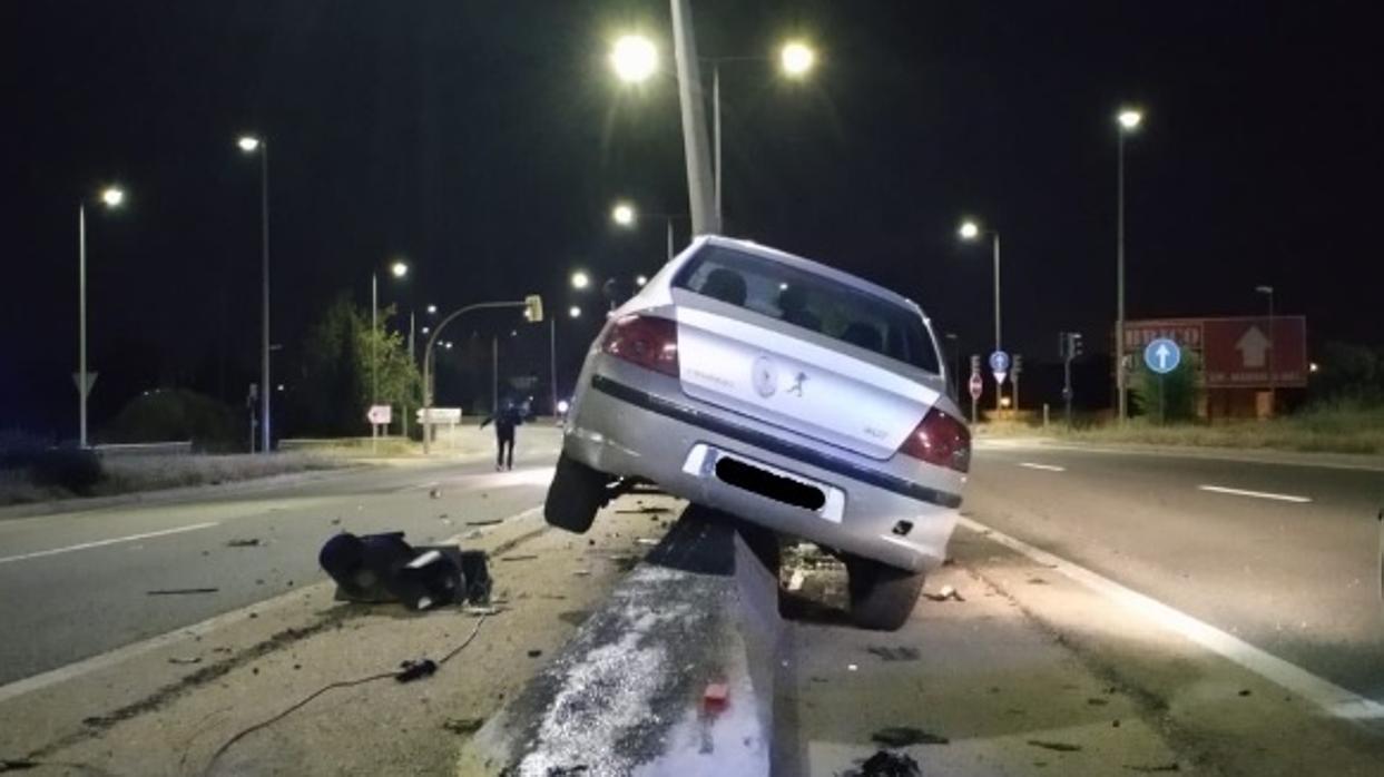 Estado en el que quedó el vehículo en la Ronda Este