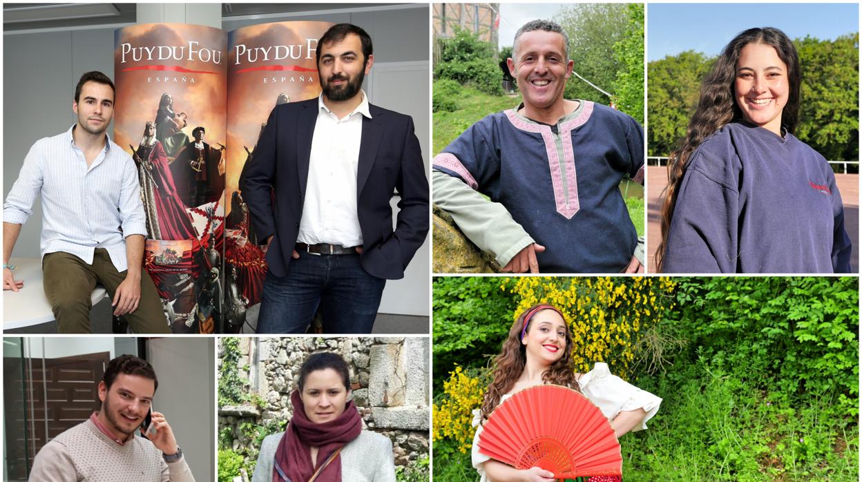 Castellano-manchegos trabajndo en el parque Puy du Fou