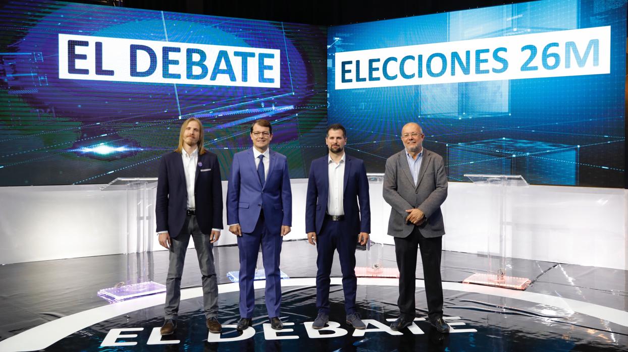 Los candidatos de Podemos, PP, PSOE y Cs, durante el debate