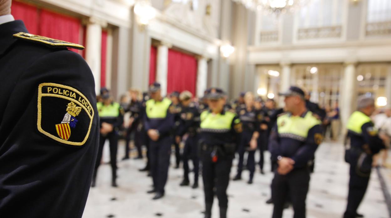 Imagen de archivo de agentes de Policía Local de Valencia