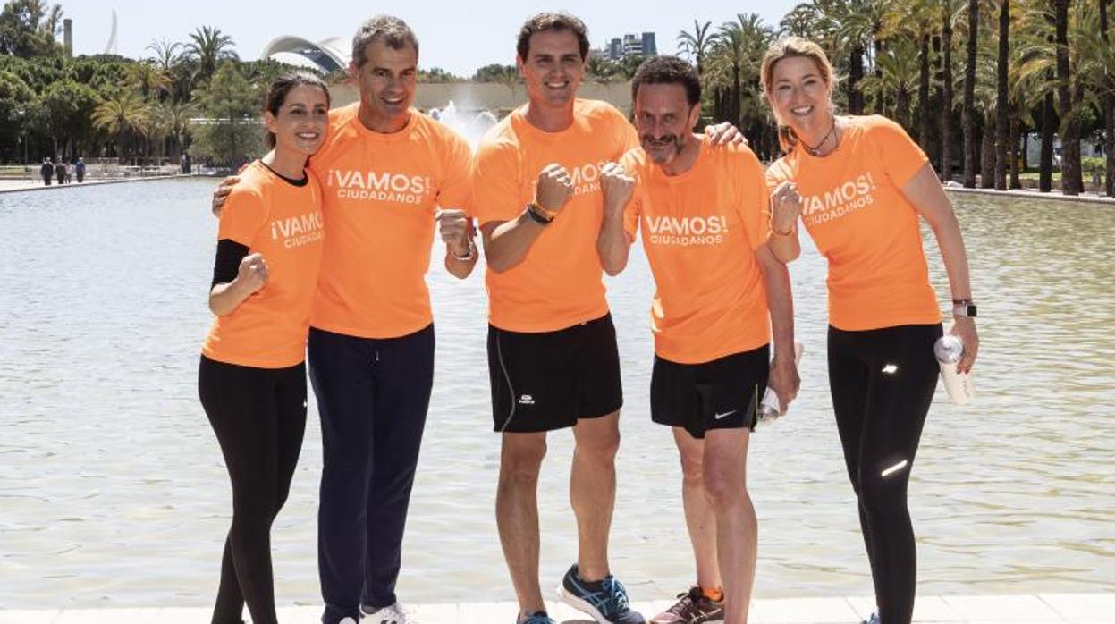 Acto de campaña de Ciudadanos en Valencia, con Albert Ribera, Inés Arrimadas y Toni Cantó, entre otros