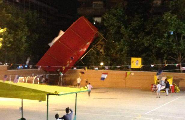 La caseta que voló por los aires en el Colegio Claret y pudo haber acabado en tragedia